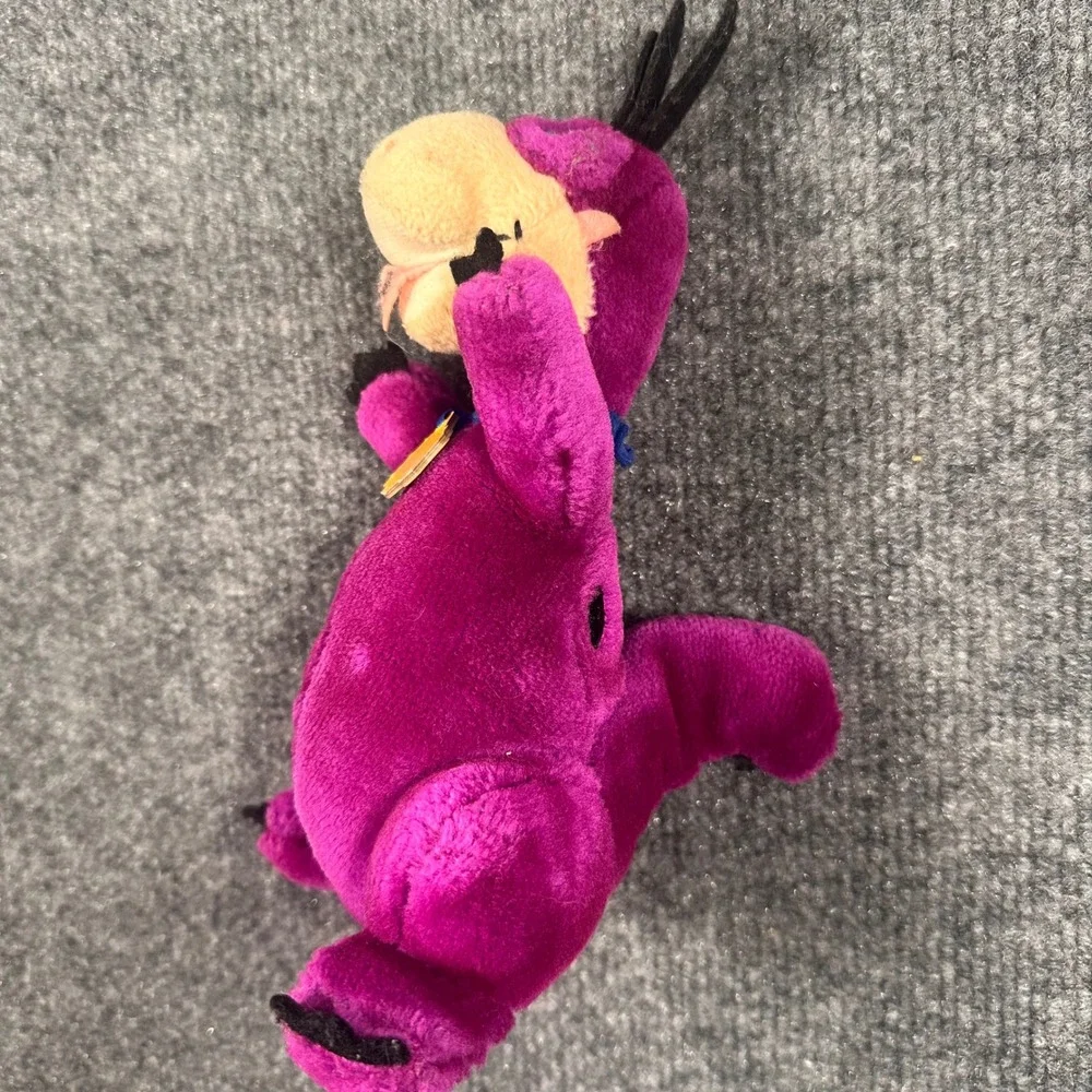 Vintage Dakin Dino Plush The Flintstones Purple Dinosaur Hanna-Barbera 8 Inch